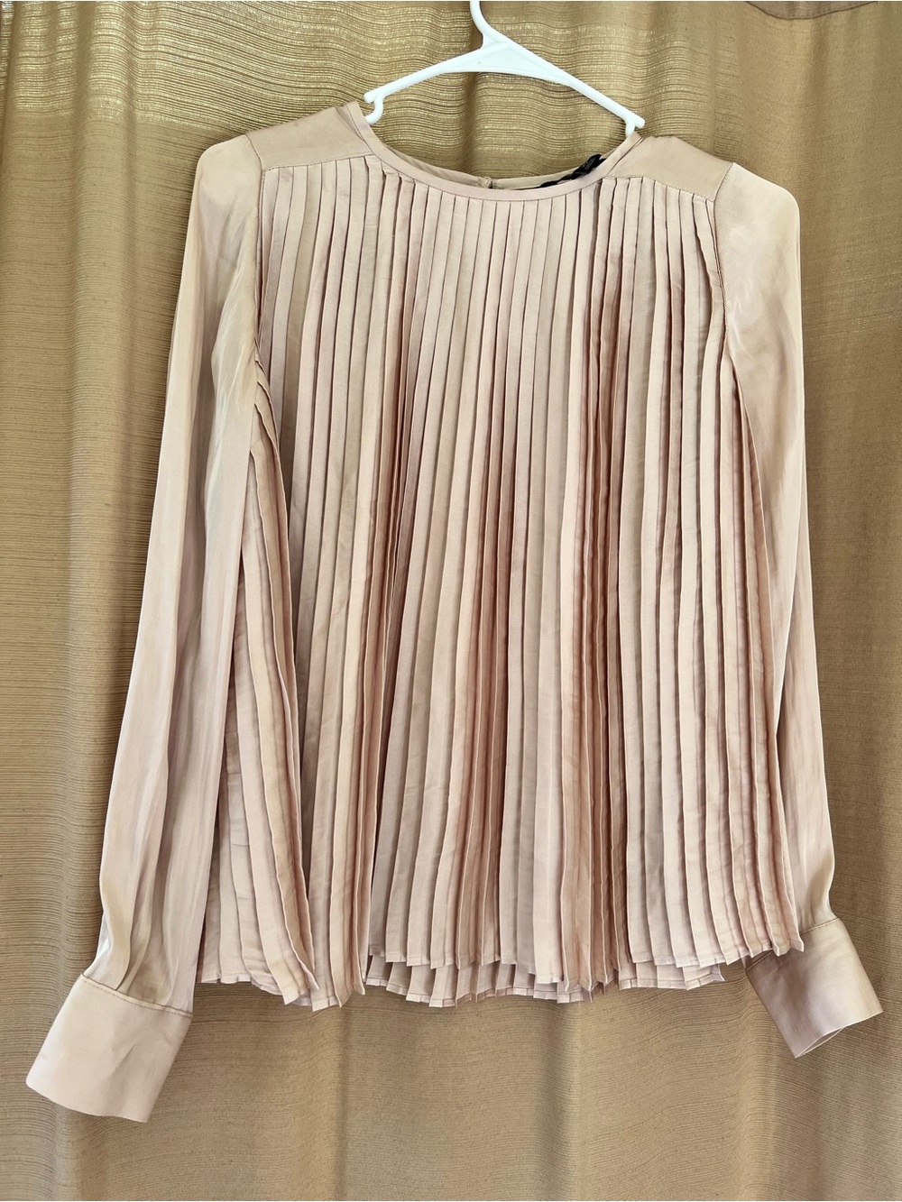 Banana Republic Pleated Long-Sleeve Blouse - Blush
